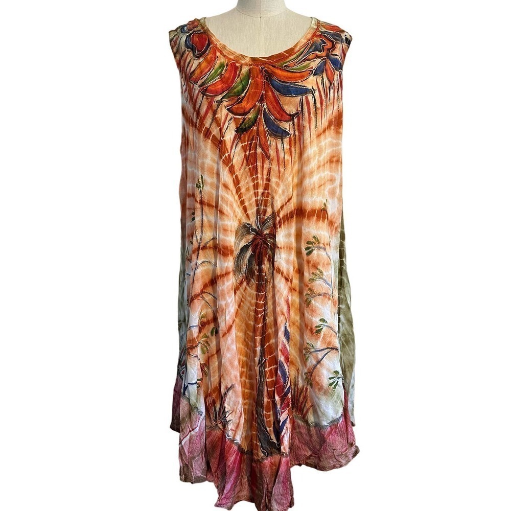 NWT Anjli Embroidered Vacation Swim Dress Cover Medium